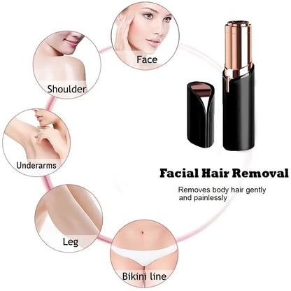 Painless Waterproof Facial Hair Remover with LED Light