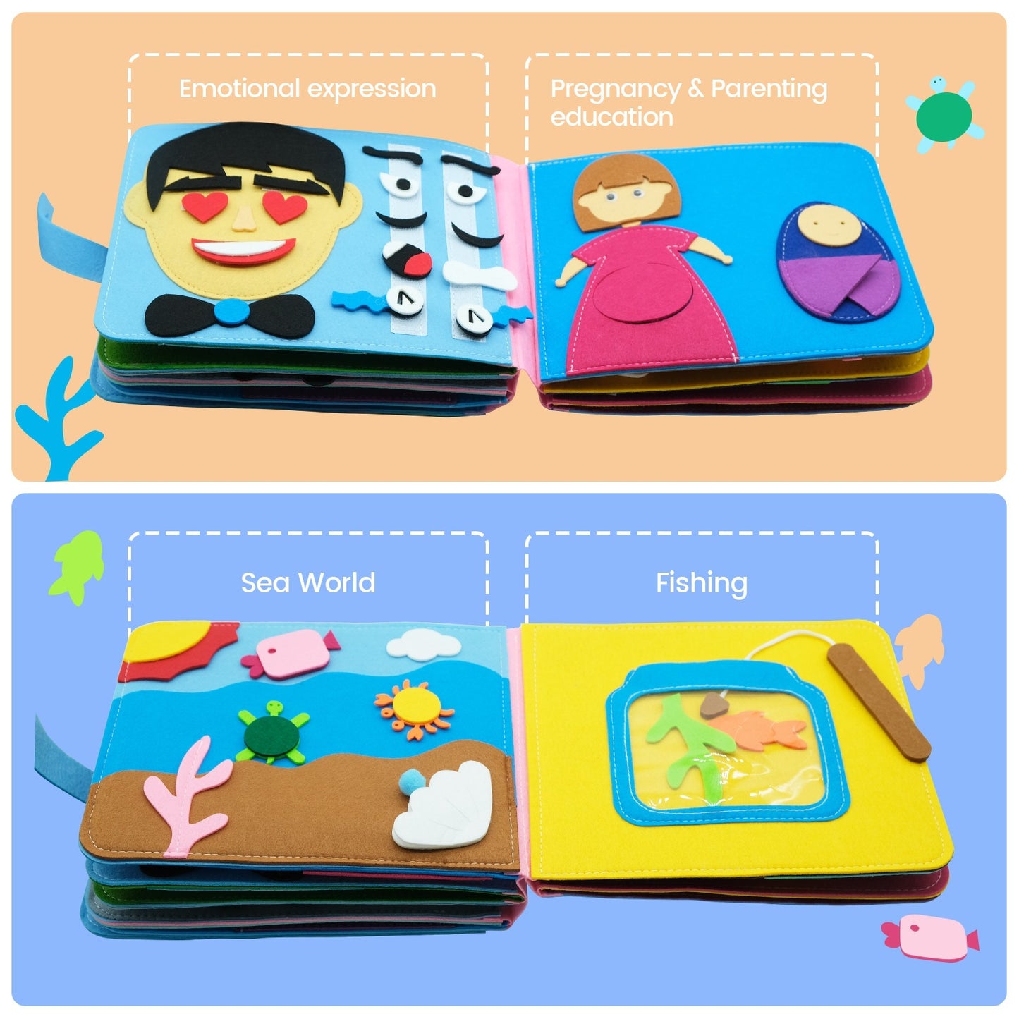 Felt Book for Early Education and Montessori Learning