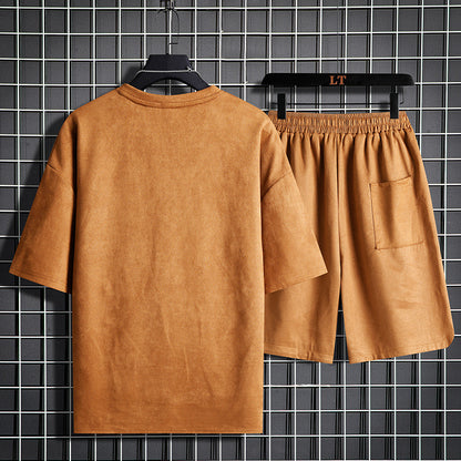 Wholesale Men's Summer Outfit: T-Shirt & Shorts Set