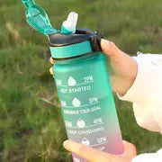 32oz Motivational Fitness Water Bottle with Time Marker