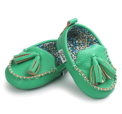 Toddler Soft Bottom Shoes with Tassels for Walking