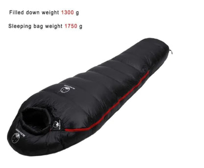 Goose Down Warm Sleeping Bag for Camping (Single)