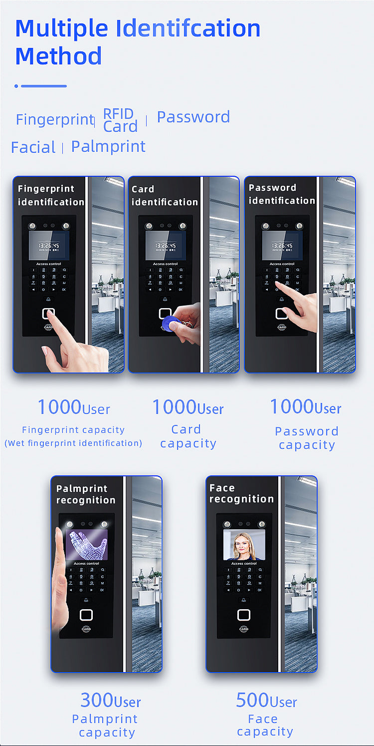 Face Recognition Palmprint Time Attendance Machine
