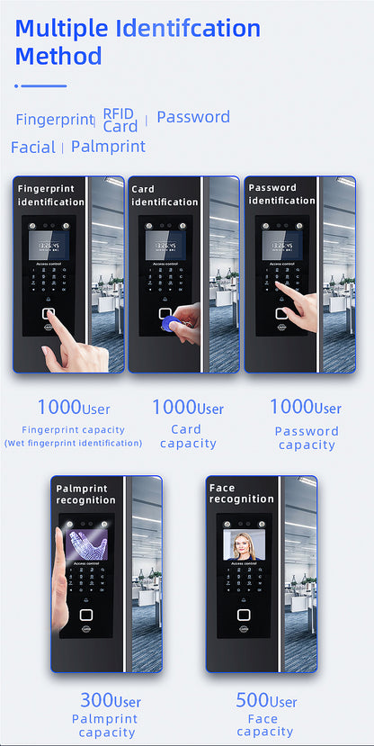 Face Recognition Palmprint Time Attendance Machine