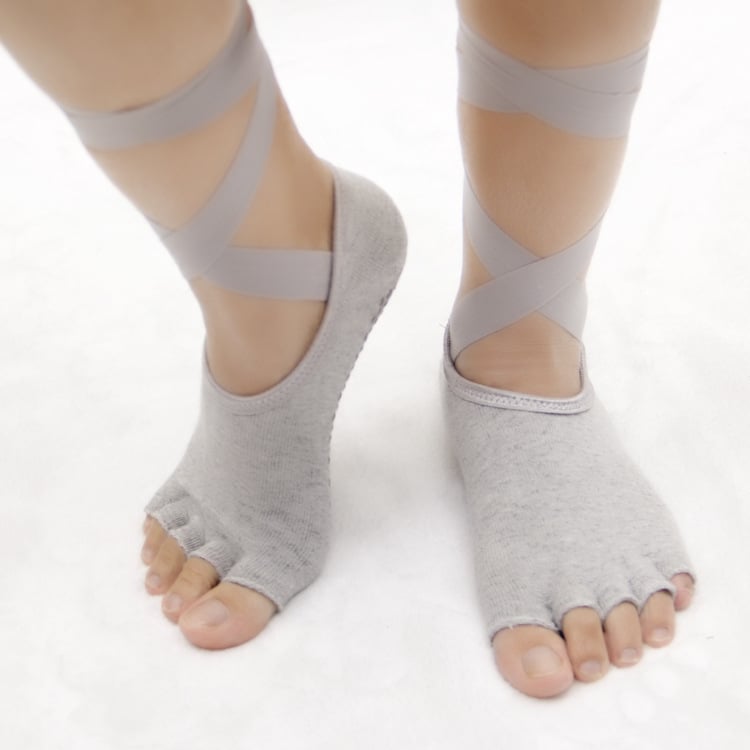 Fingerless Non-Slip Yoga Socks for Women