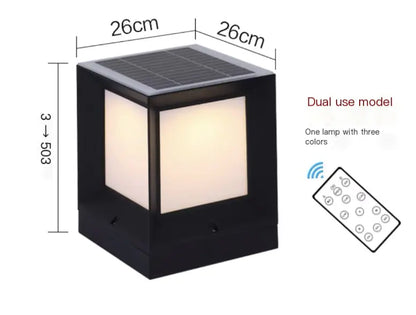 Outdoor Solar Waterproof Pillar Light for Gardens