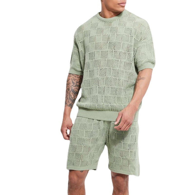 Men's Summer Outfit Set - Casual Loose Shirt & Shorts