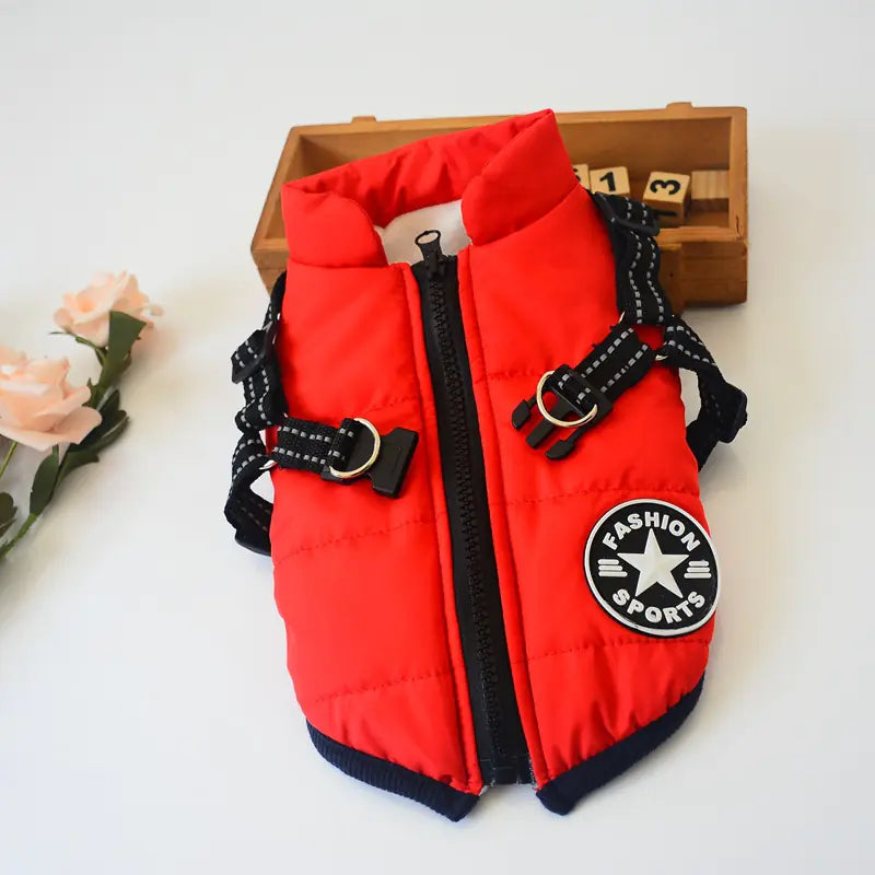 Waterproof Pet Cotton Jacket for Dogs - Winter Ski Suit