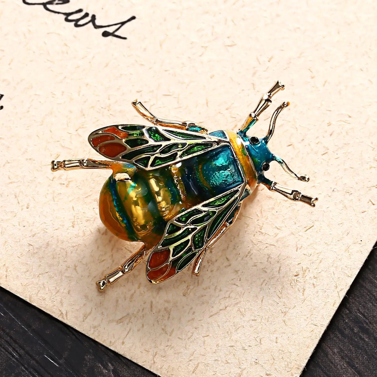 Animal Brooch, Alloy Painted Bee Pin