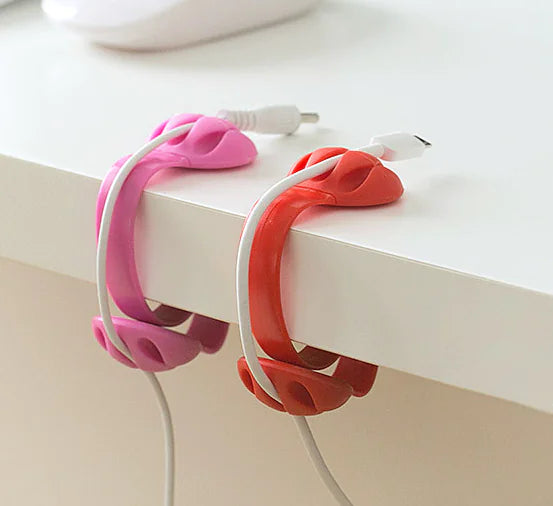 Desk Cable Organizer and Data Line Holder Clamp