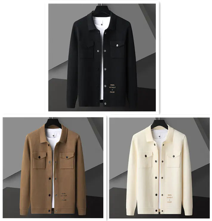 Men's New Cardigan Sweater Coat