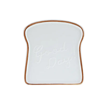 Ceramic Breakfast Bread Plate - Gift Flat Dish