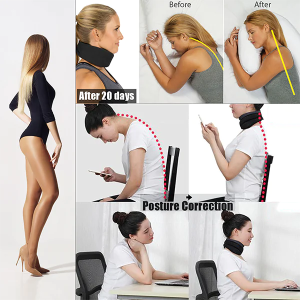Neck Heating Support with Magnetic Neck Brace