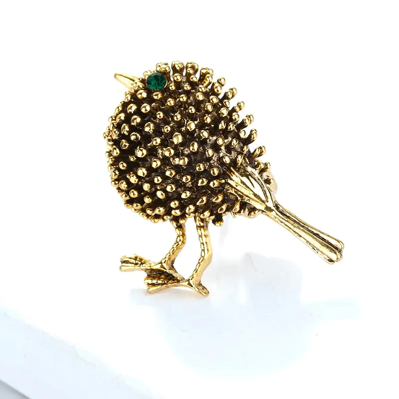 Retro Style Bird Brooch - Versatile Animal Pin