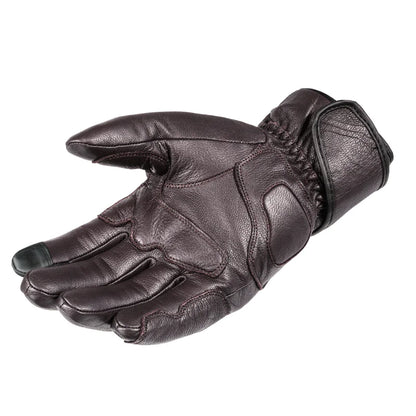 Winter Thickened Leather Motorcycle Riding Gloves