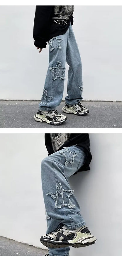 Youth Denim Fashion Pants with Wash Finish