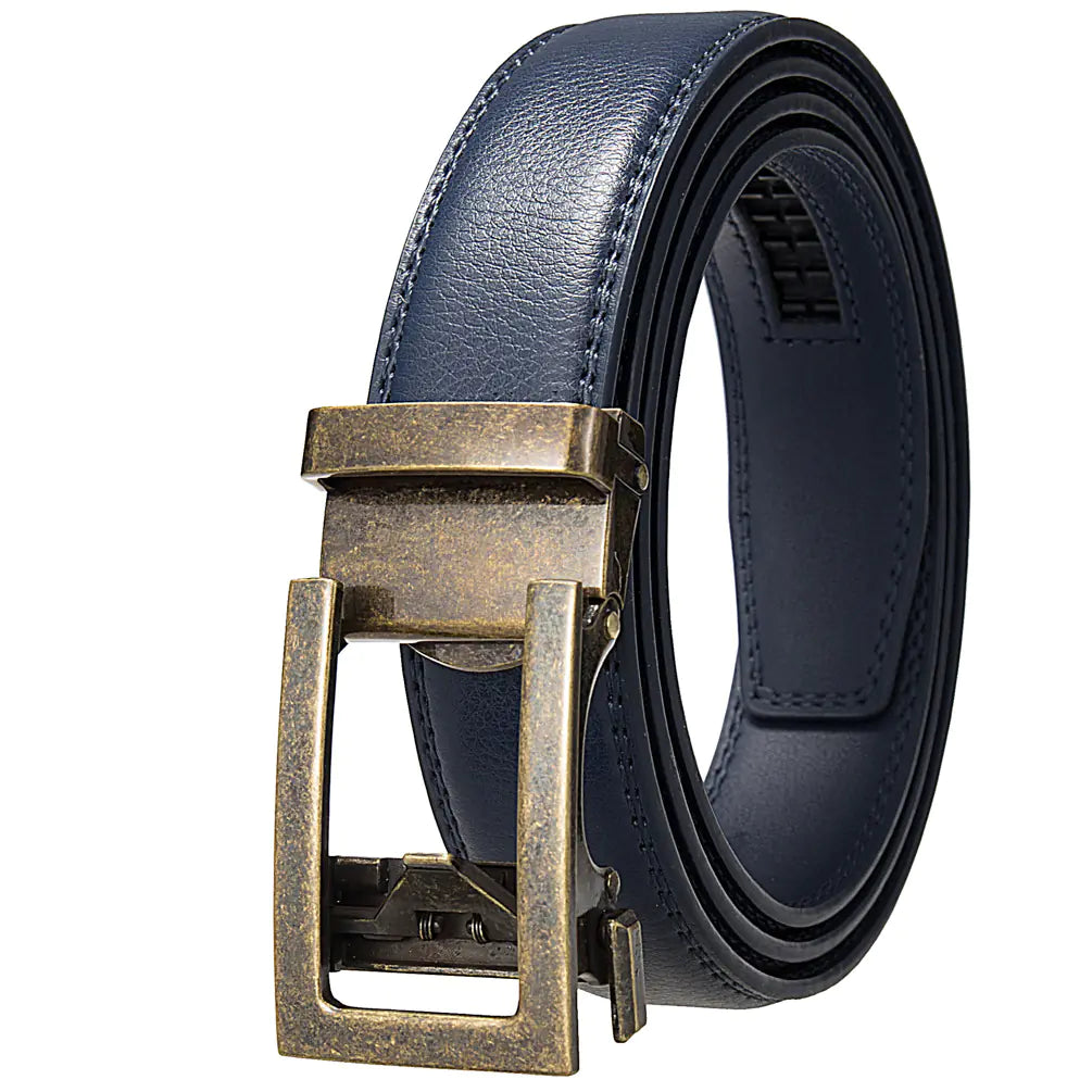 Men's Genuine Leather Automatic Buckle Belt LY33-21601-1