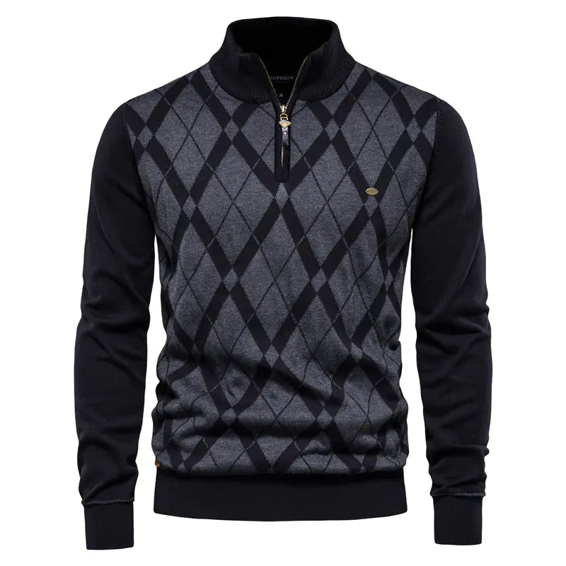 Men's Long Sleeve Half Zip British Sweater