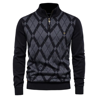 Men's Long Sleeve Half Zip British Sweater