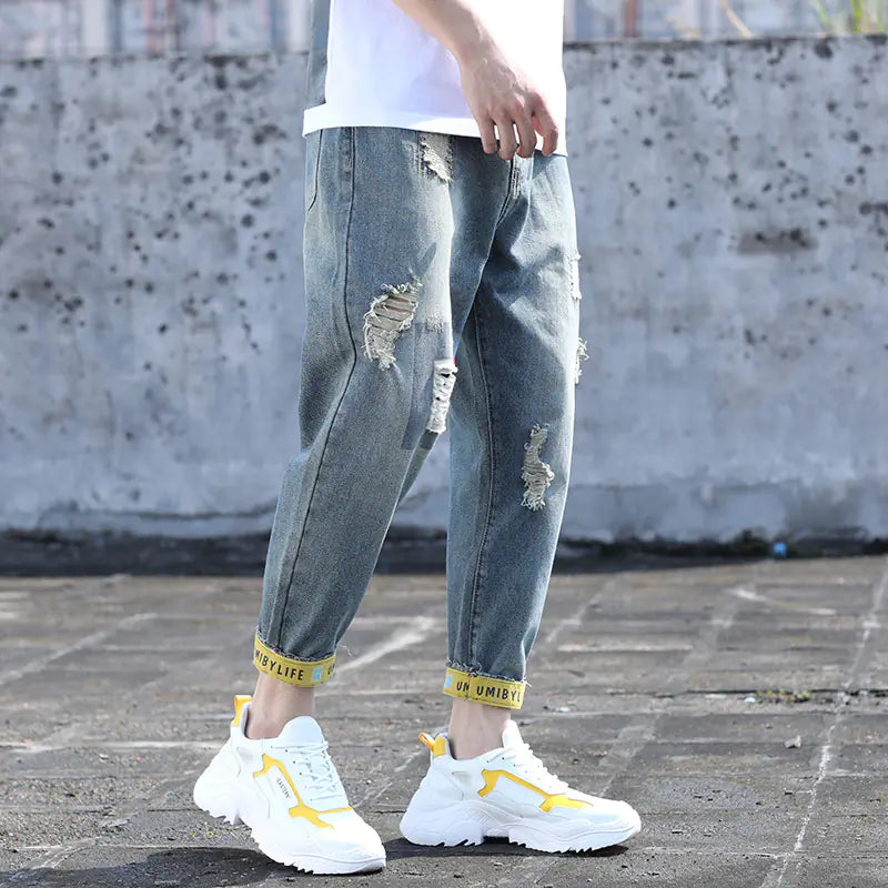 Harlan Men's Nine Pants with Foot Wash Feature