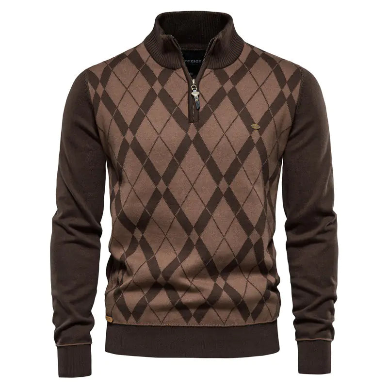 Men's Long Sleeve Half Zip British Sweater