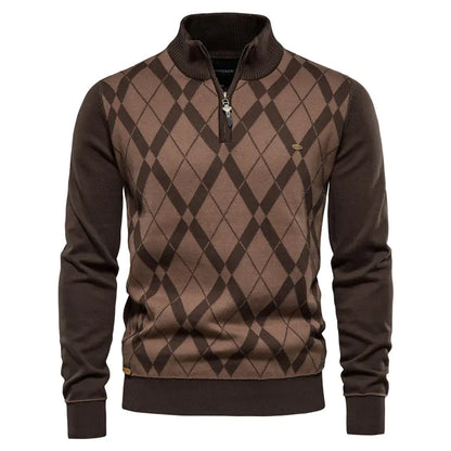 Men's Long Sleeve Half Zip British Sweater