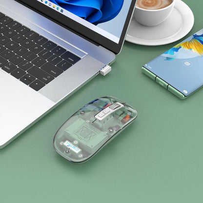 2.4G Wireless Mouse with Transparent Shell and 2400DPI
