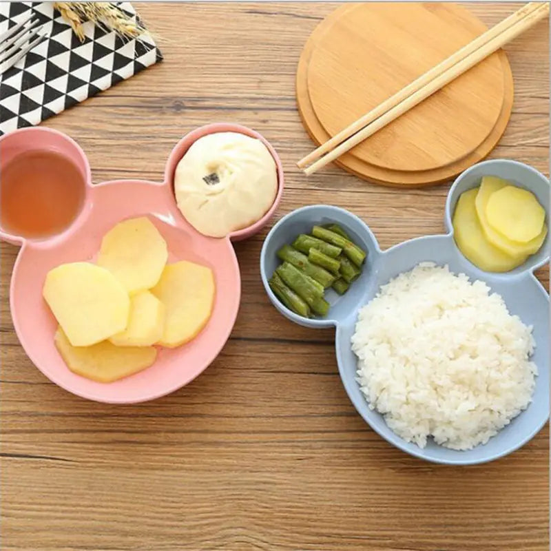 Mickey Mouse Kids' Plastic Lunch Box and Snack Plate