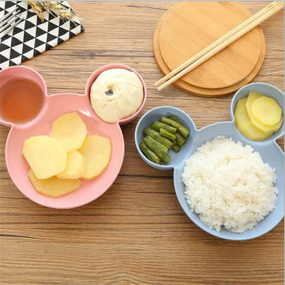 Mickey Mouse Kids' Plastic Lunch Box and Snack Plate