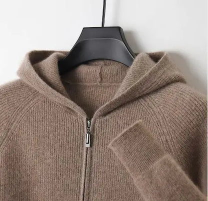 Wool Hooded Cashmere Casual Sweater
