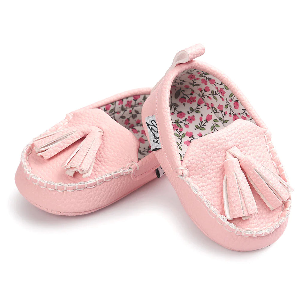 Toddler Soft Bottom Shoes with Tassels for Walking