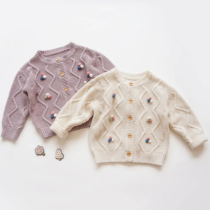 Hand-Crochet Knit Cardigan for Children