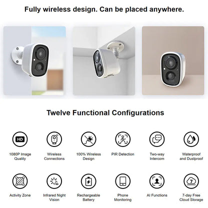 Rechargeable Wireless HD Night Vision Camera Monitor
