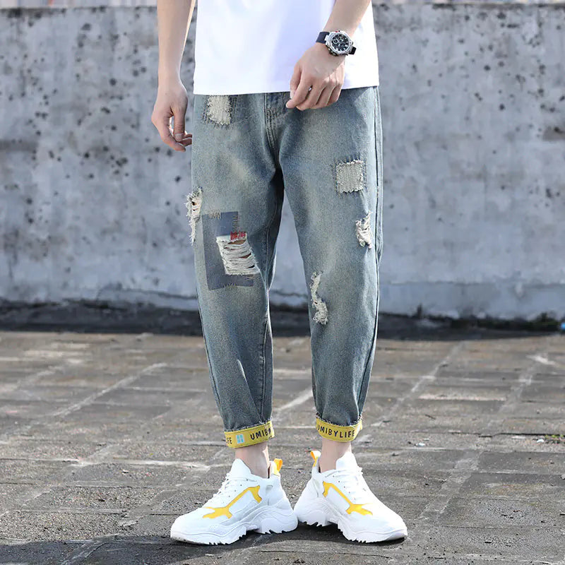 Harlan Men's Nine Pants with Foot Wash Feature