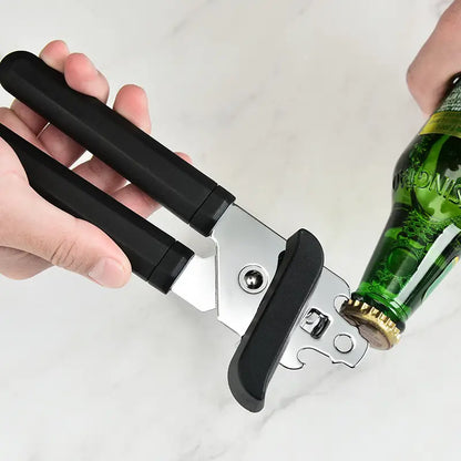 Manual Stainless Steel Can Opener with Smooth Edge