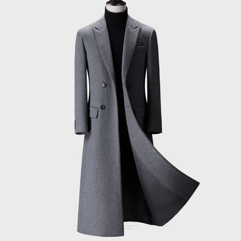 Men's Woolen Cloth Trench Coat