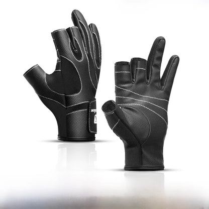 Winter Outdoor Three-Finger Fishing Gloves for Men and Women