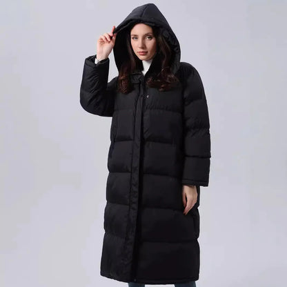 Women's Quilted Plaid Hooded Coat