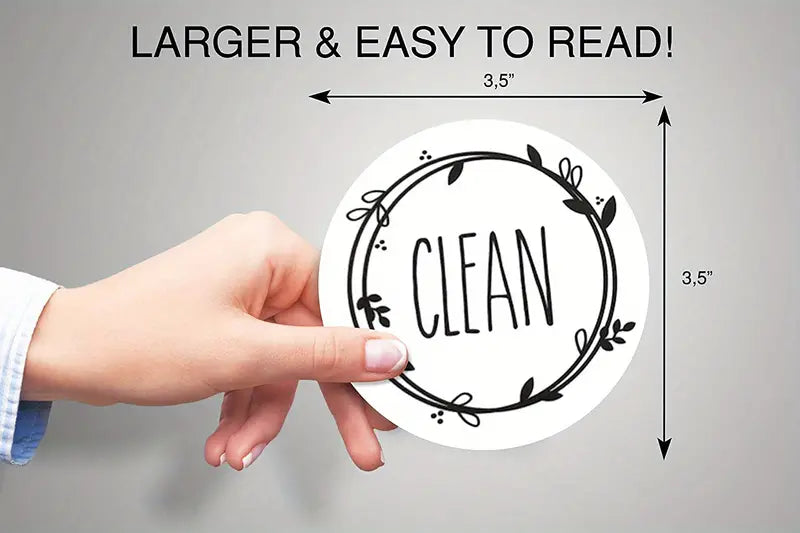Double-Sided Dishwasher Magnet Clean Dirty Sign (1pc)