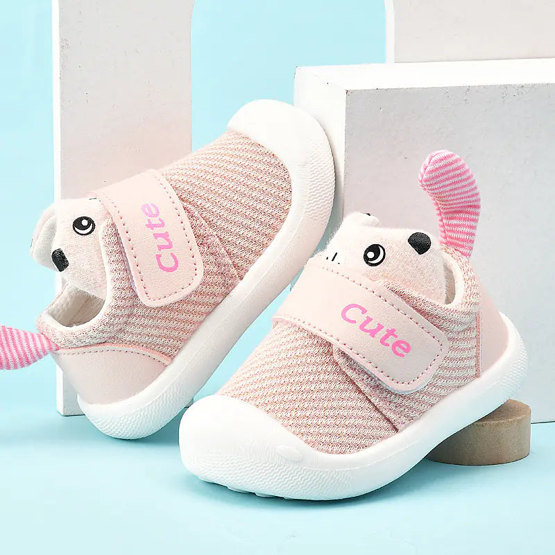 Striped Non-Slip Velcro Toddler Baby Shoes