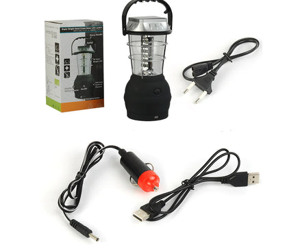 36 LED Outdoor Solar Camping Lantern with USB and Hand Crank