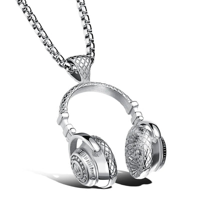 Music Headphone Pendant Necklace