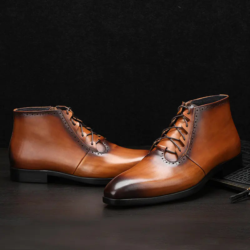 Men's High Top Knight Leather Boots
