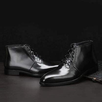 Men's High Top Knight Leather Boots