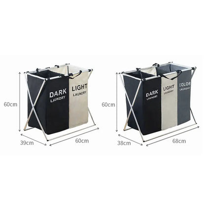 Folding Laundry Baskets Organizer with Compartments