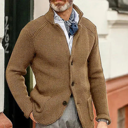 Men's Fashionable Knitted Sweater Coat