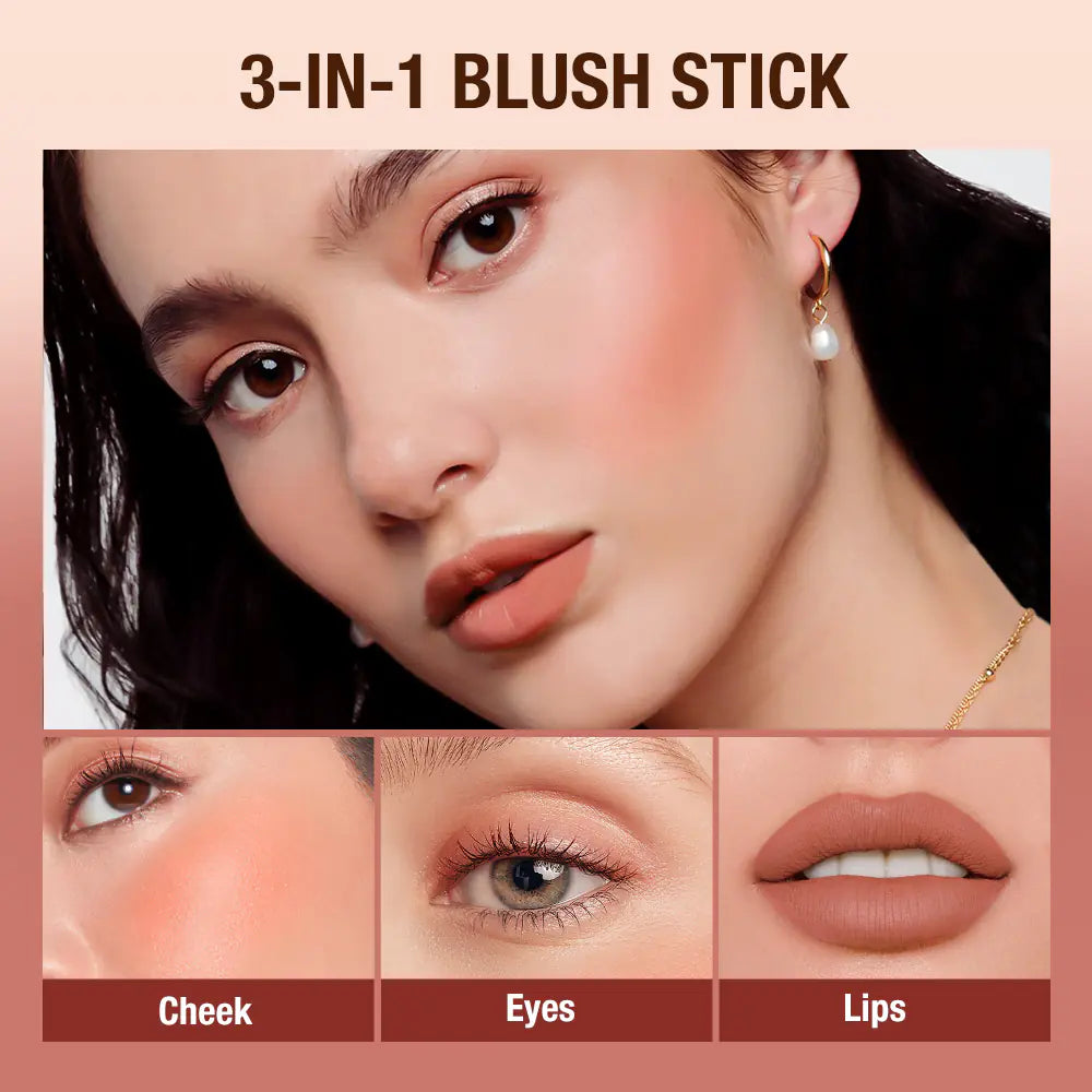 Natural Color Nude Makeup Blusher Stick for Enhancement