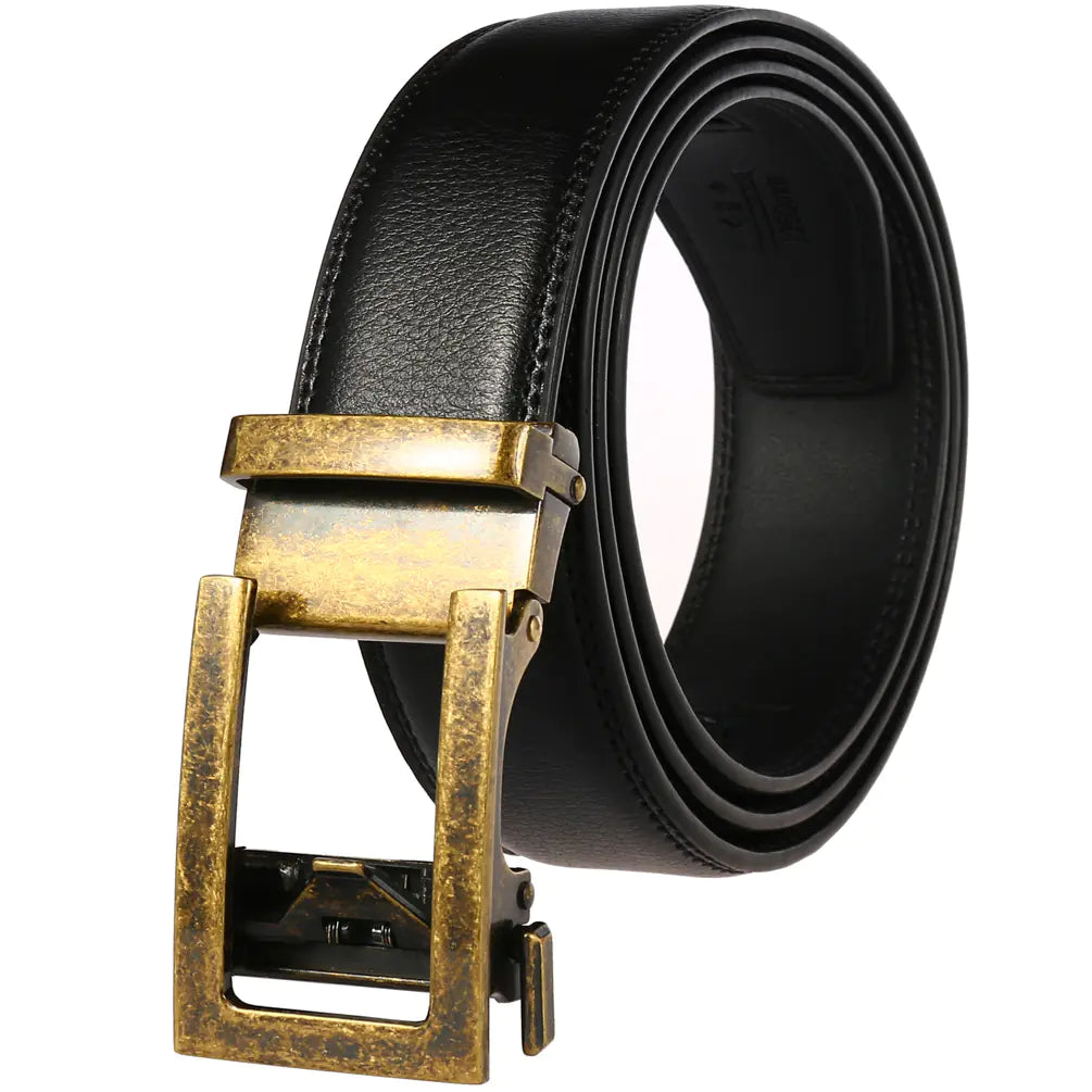 Men's Genuine Leather Automatic Buckle Belt LY33-21601-1