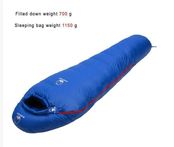 Goose Down Warm Sleeping Bag for Camping (Single)