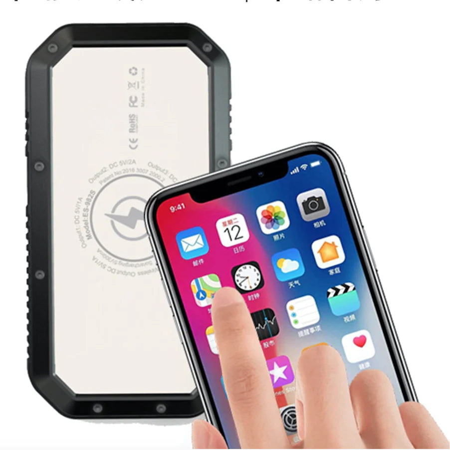 ES982S Solar Wireless Power Bank 20000mAh with Qi Support